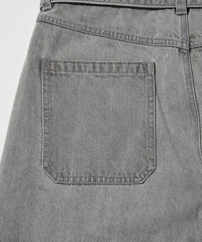 BELTED WIDE DENIM 腰帶設計闊腿牛仔褲