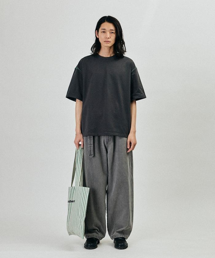 BELTED WIDE DENIM 腰帶設計闊腿牛仔褲