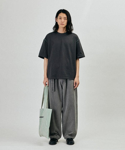 BELTED WIDE DENIM 腰帶設計闊腿牛仔褲