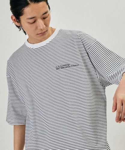MA 基礎款 logo刺繡 細條紋 短袖T恤