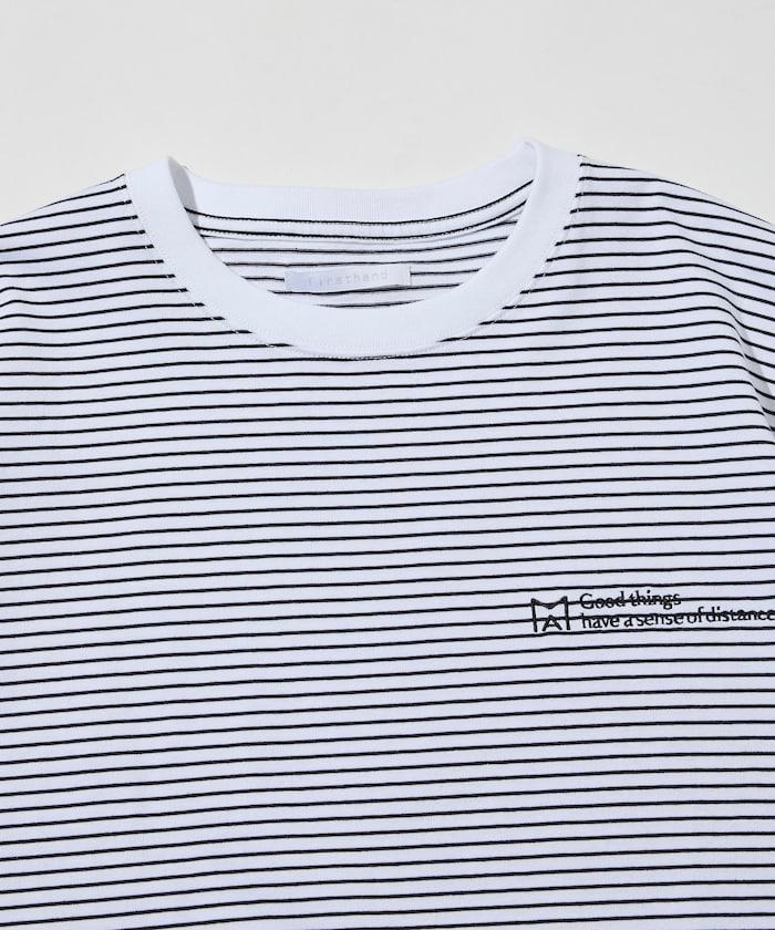 MA 基礎款 logo刺繡 細條紋 短袖T恤