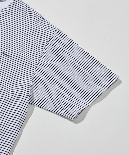 MA 基礎款 logo刺繡 細條紋 短袖T恤