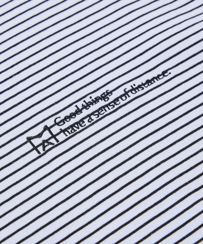 MA 基礎款 logo刺繡 細條紋 短袖T恤