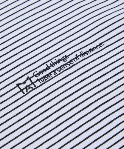 MA 基礎款 logo刺繡 細條紋 短袖T恤