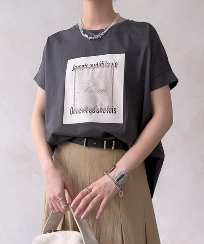 Beau 歐根紗Logo設計 TEE 短袖T恤