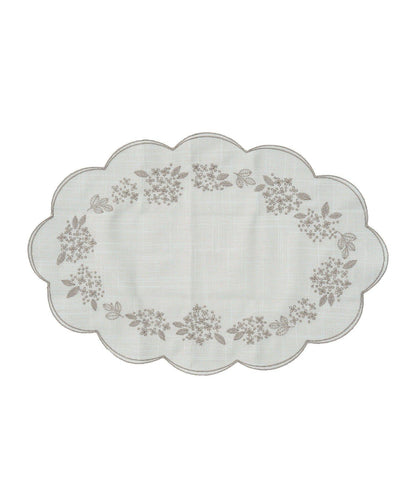 紫陽花刺繡 裝飾圖案 桌墊 36×24cm hortensia