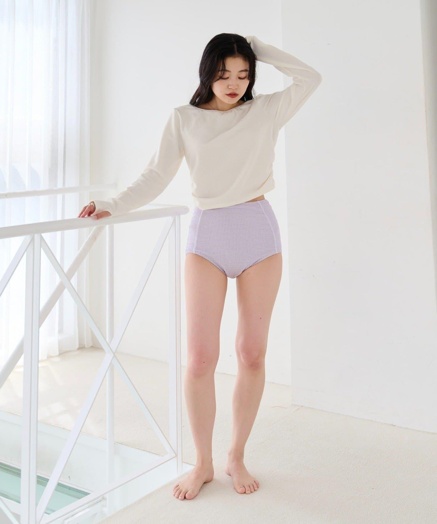 willow 格紋 分體泳裝