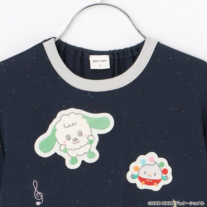いないいないばあっ!（躲貓貓！） 刺繡音符系列 半袖T恤
