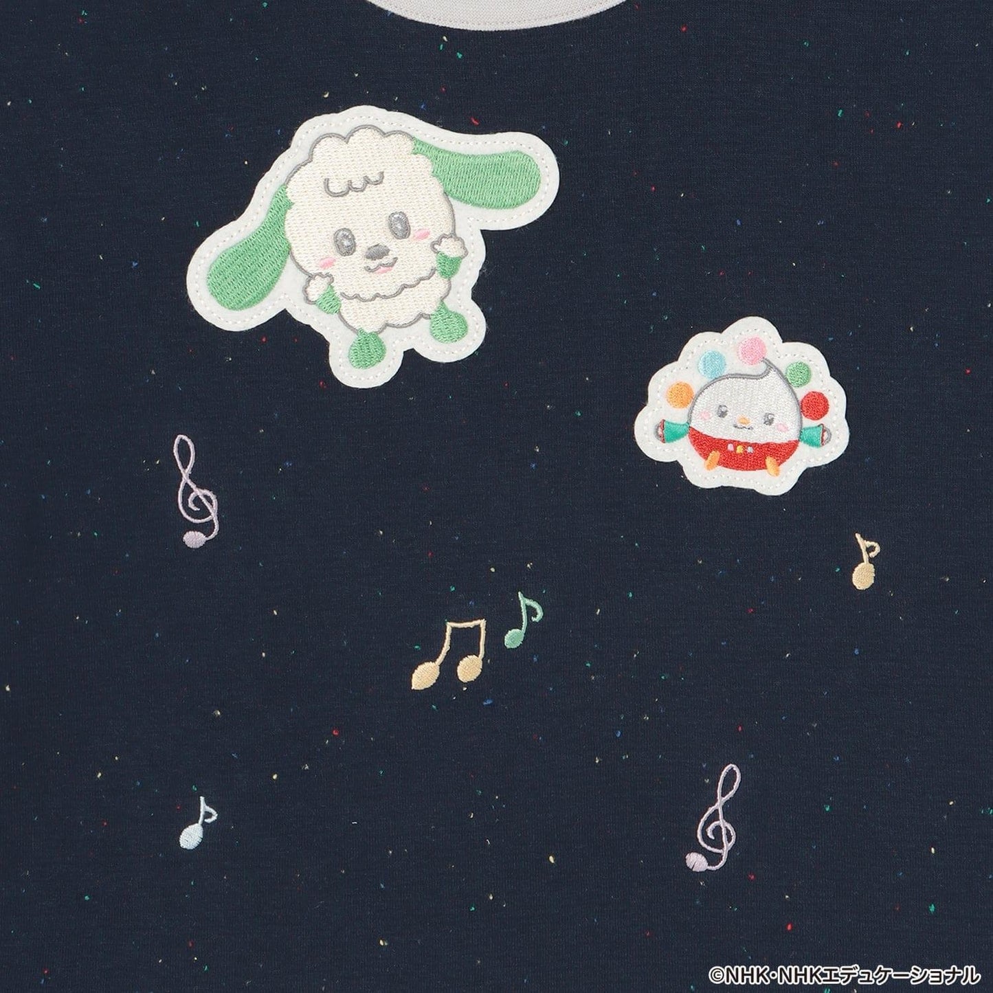 いないいないばあっ!（躲貓貓！） 刺繡音符系列 半袖T恤