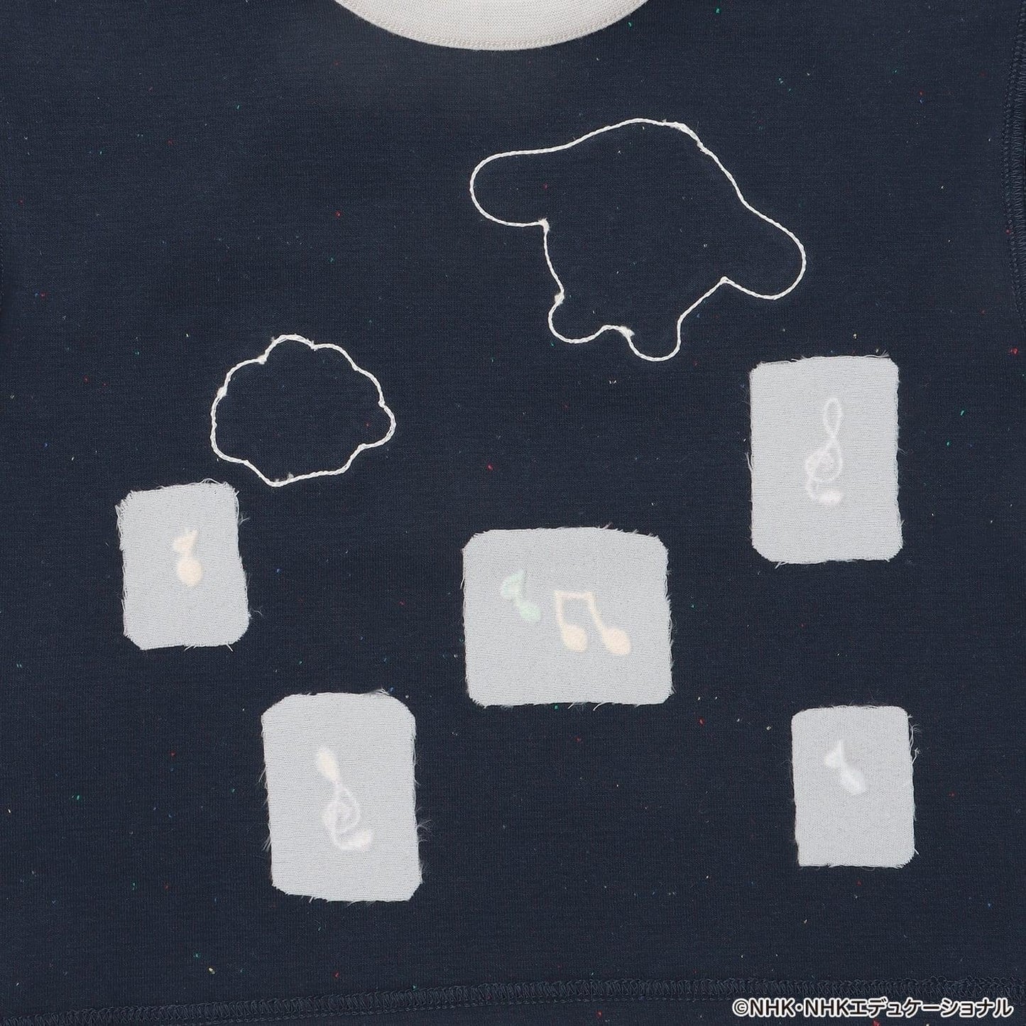 いないいないばあっ!（躲貓貓！） 刺繡音符系列 半袖T恤