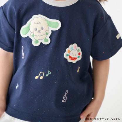 いないいないばあっ!（躲貓貓！） 刺繡音符系列 半袖T恤