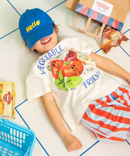 BREEZEMART 垃圾食品和蔬菜印花 T恤