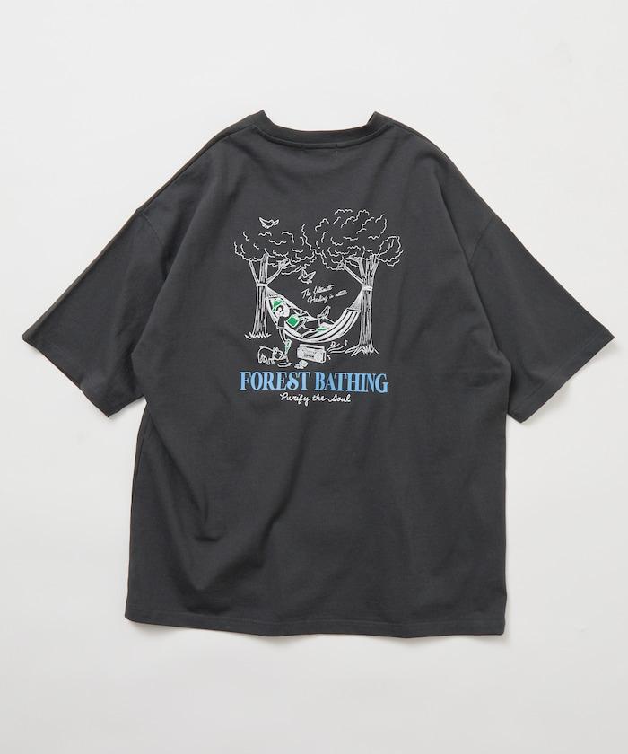 寬鬆版型 後背印花 圓領 FOREST BATHING MAN TEE T恤