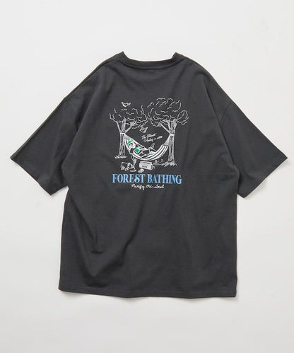 寬鬆版型 後背印花 圓領 FOREST BATHING MAN TEE T恤