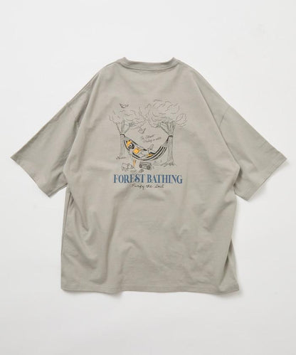 寬鬆版型 後背印花 圓領 FOREST BATHING MAN TEE T恤