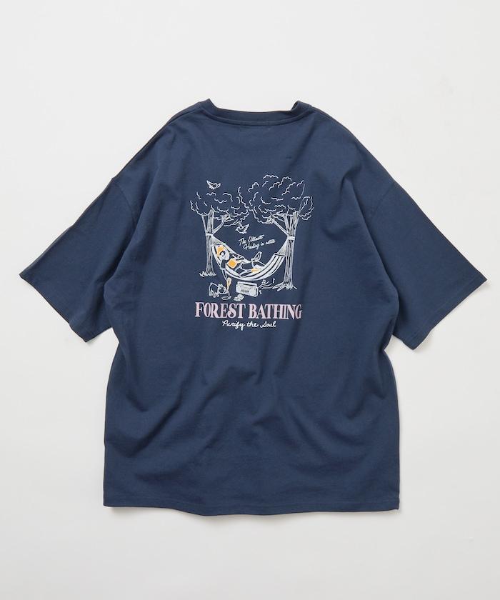 寬鬆版型 後背印花 圓領 FOREST BATHING MAN TEE T恤