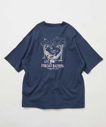 寬鬆版型 後背印花 圓領 FOREST BATHING MAN TEE T恤