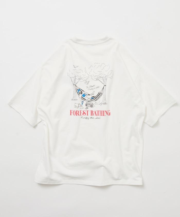 寬鬆版型 後背印花 圓領 FOREST BATHING MAN TEE T恤