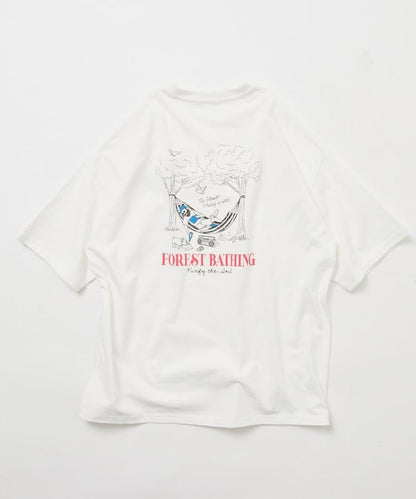 寬鬆版型 後背印花 圓領 FOREST BATHING MAN TEE T恤