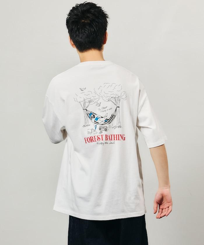 寬鬆版型 後背印花 圓領 FOREST BATHING MAN TEE T恤