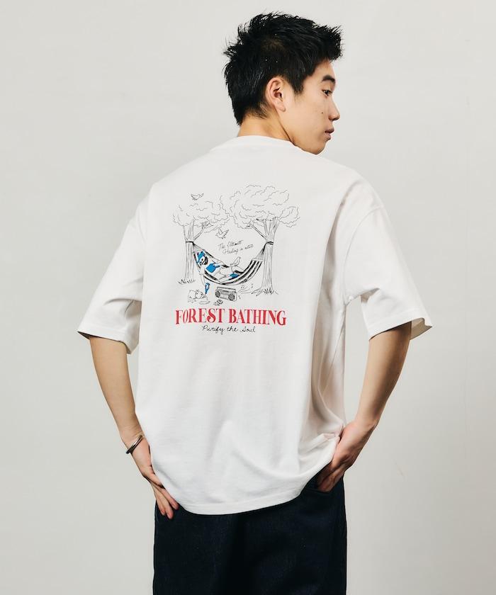 寬鬆版型 後背印花 圓領 FOREST BATHING MAN TEE T恤
