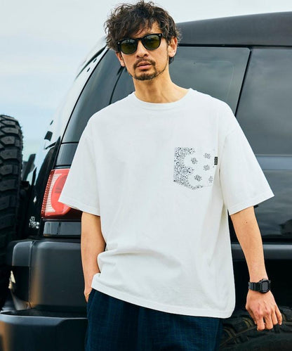 HAV-A-HANK×FREAK'S STORE ハバハンク 聯名 背部印花 頭巾設計 水洗做舊 圓領T恤
