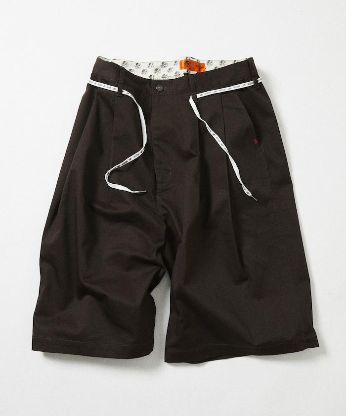 雙褶寬鬆 BAGGY 休閒短褲（レッドキャップ聯名款）