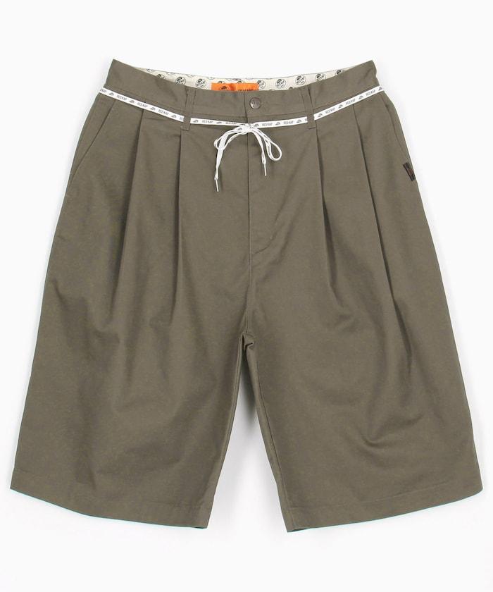雙褶寬鬆 BAGGY 休閒短褲（レッドキャップ聯名款）