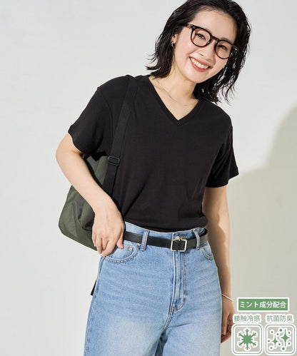 抗菌防臭 接觸涼感 MINT V領 短袖T恤