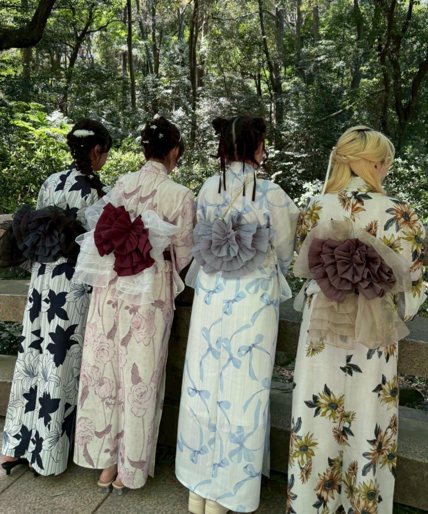 浴衣collection 混合圖案 浴衣三件套