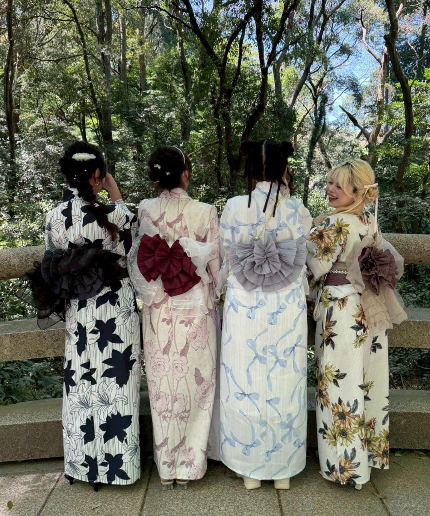 浴衣collection 混合圖案 浴衣三件套