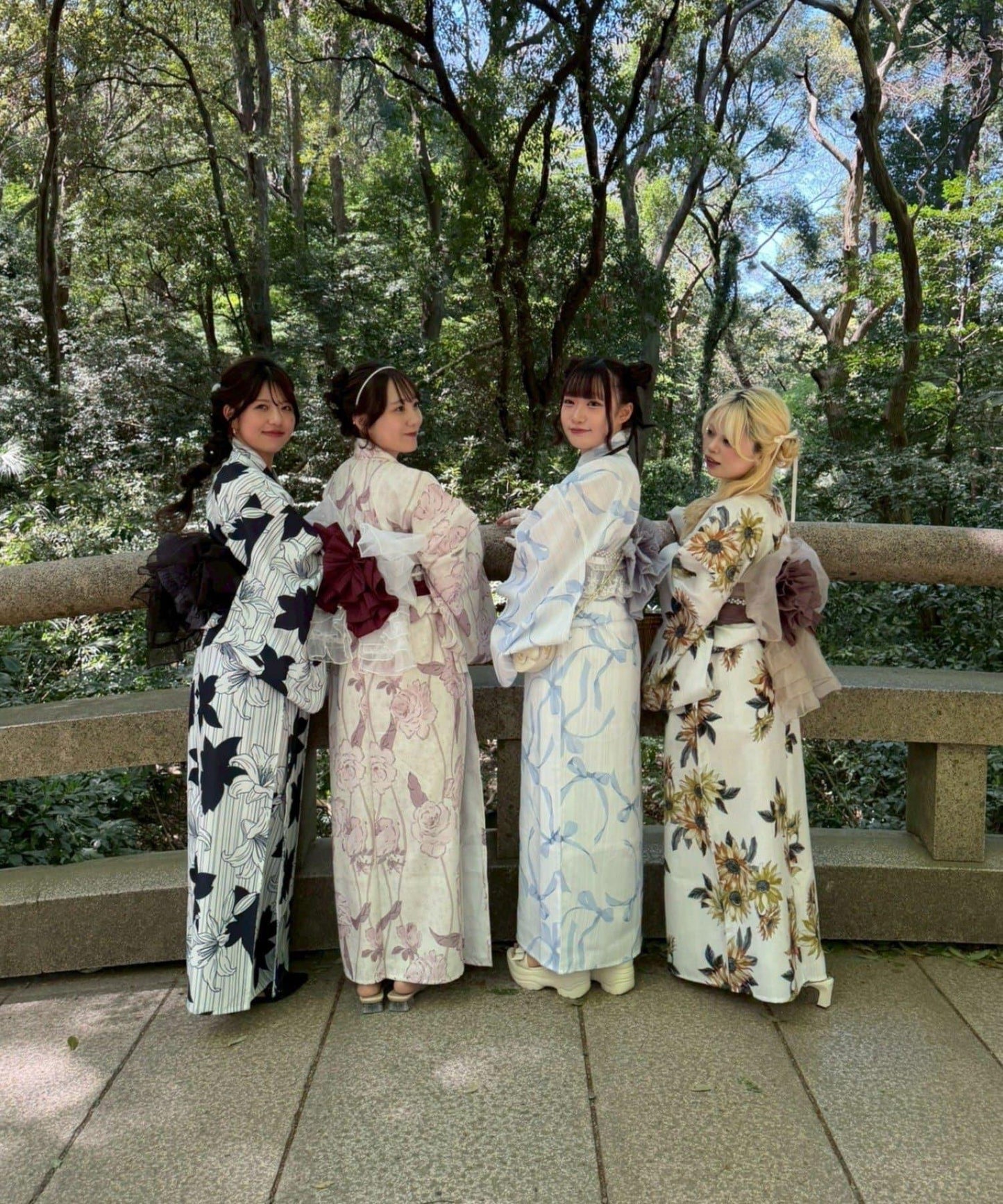 浴衣collection 混合圖案 浴衣三件套