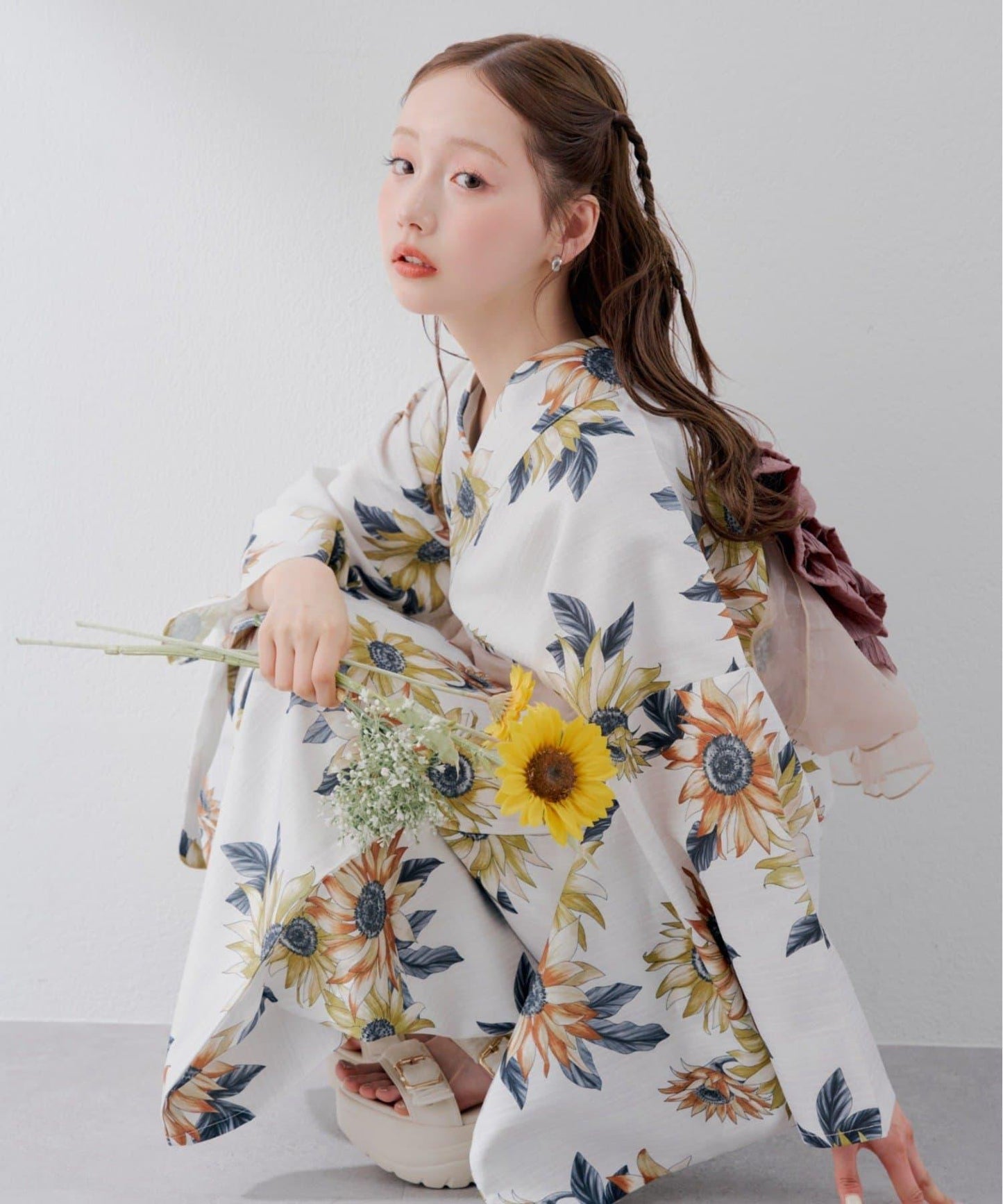浴衣collection 混合圖案 浴衣三件套