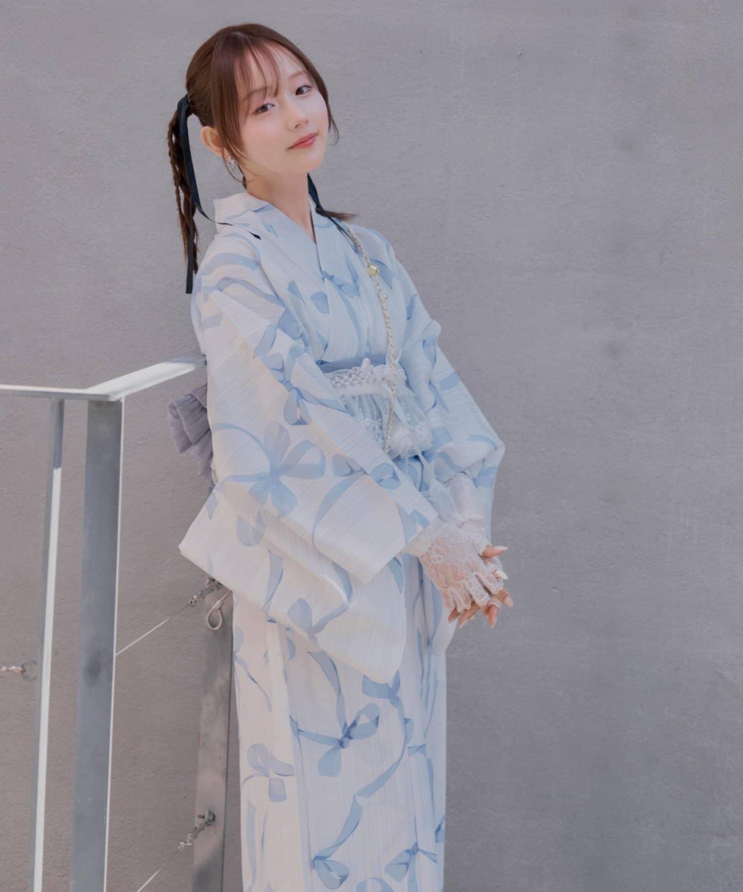 浴衣collection 混合圖案 浴衣三件套