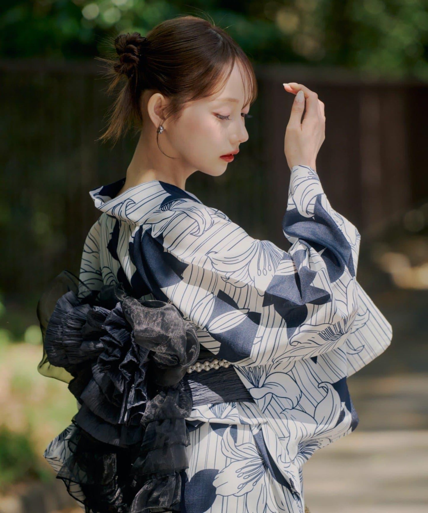 浴衣collection 混合圖案 浴衣三件套