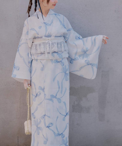 浴衣collection 混合圖案 浴衣三件套