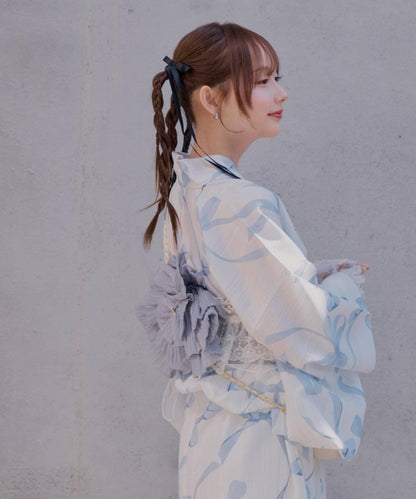 浴衣collection 混合圖案 浴衣三件套
