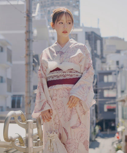 浴衣collection 混合圖案 浴衣三件套
