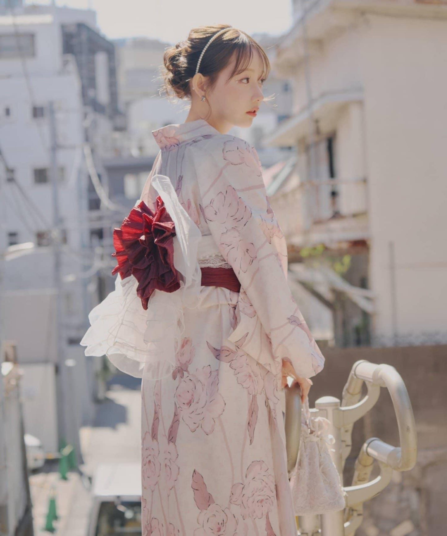 浴衣collection 混合圖案 浴衣三件套