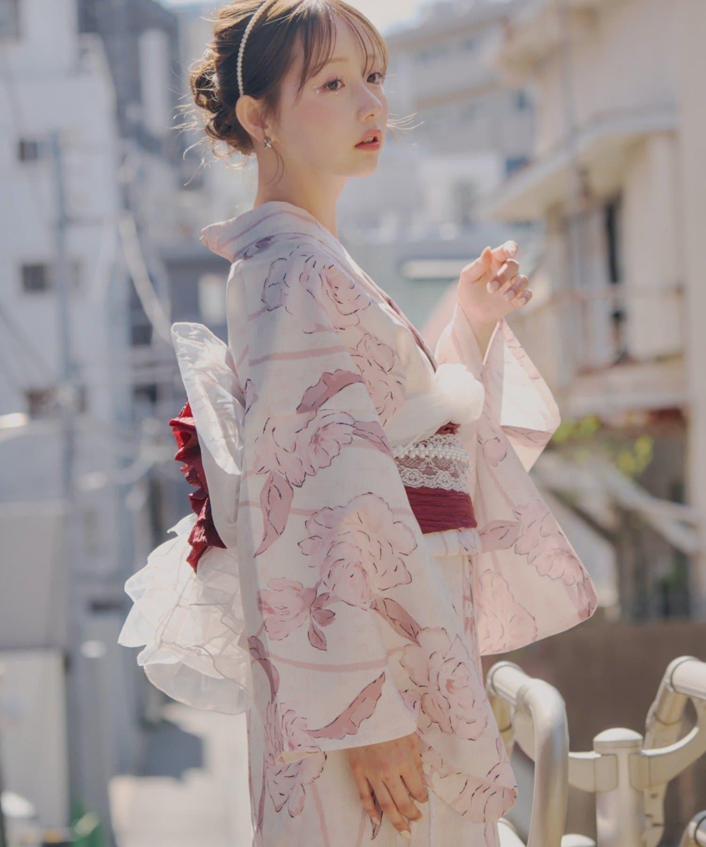 浴衣collection 混合圖案 浴衣三件套