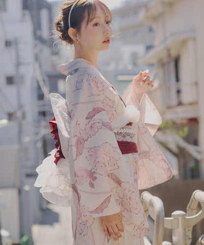 浴衣collection 混合圖案 浴衣三件套