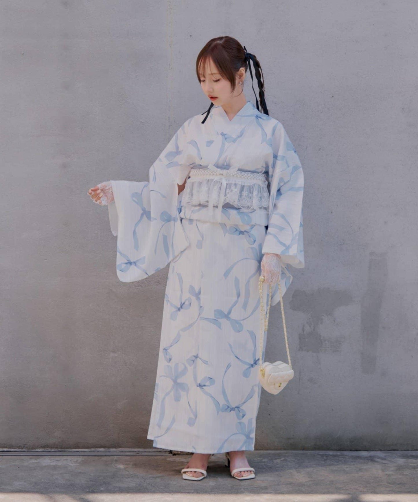 浴衣collection 混合圖案 浴衣三件套
