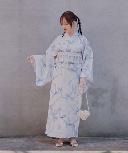 浴衣collection 混合圖案 浴衣三件套