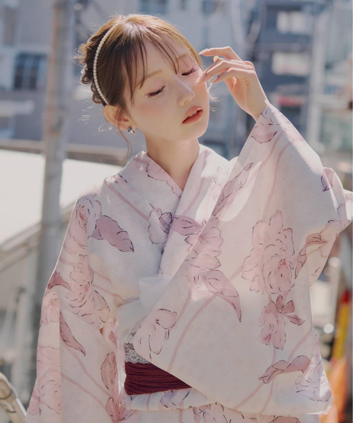 浴衣collection 混合圖案 浴衣三件套