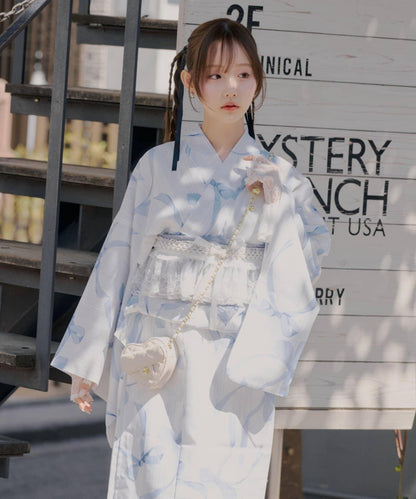 浴衣collection 混合圖案 浴衣三件套