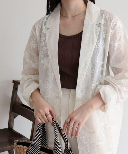 MADE IN INDIA 薄紗刺繡夾克