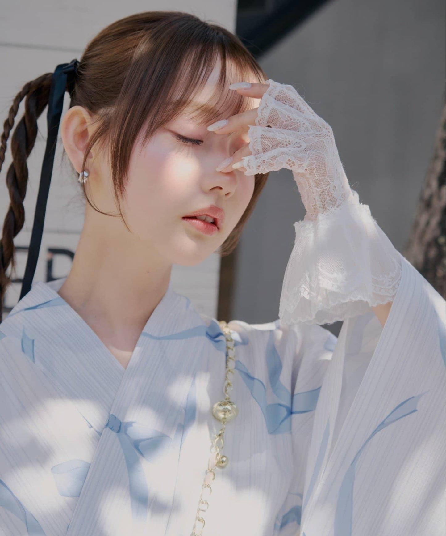 浴衣collection 混合圖案 浴衣三件套