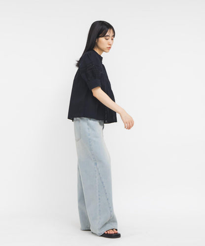 MIX蕾絲細節 女式襯衫