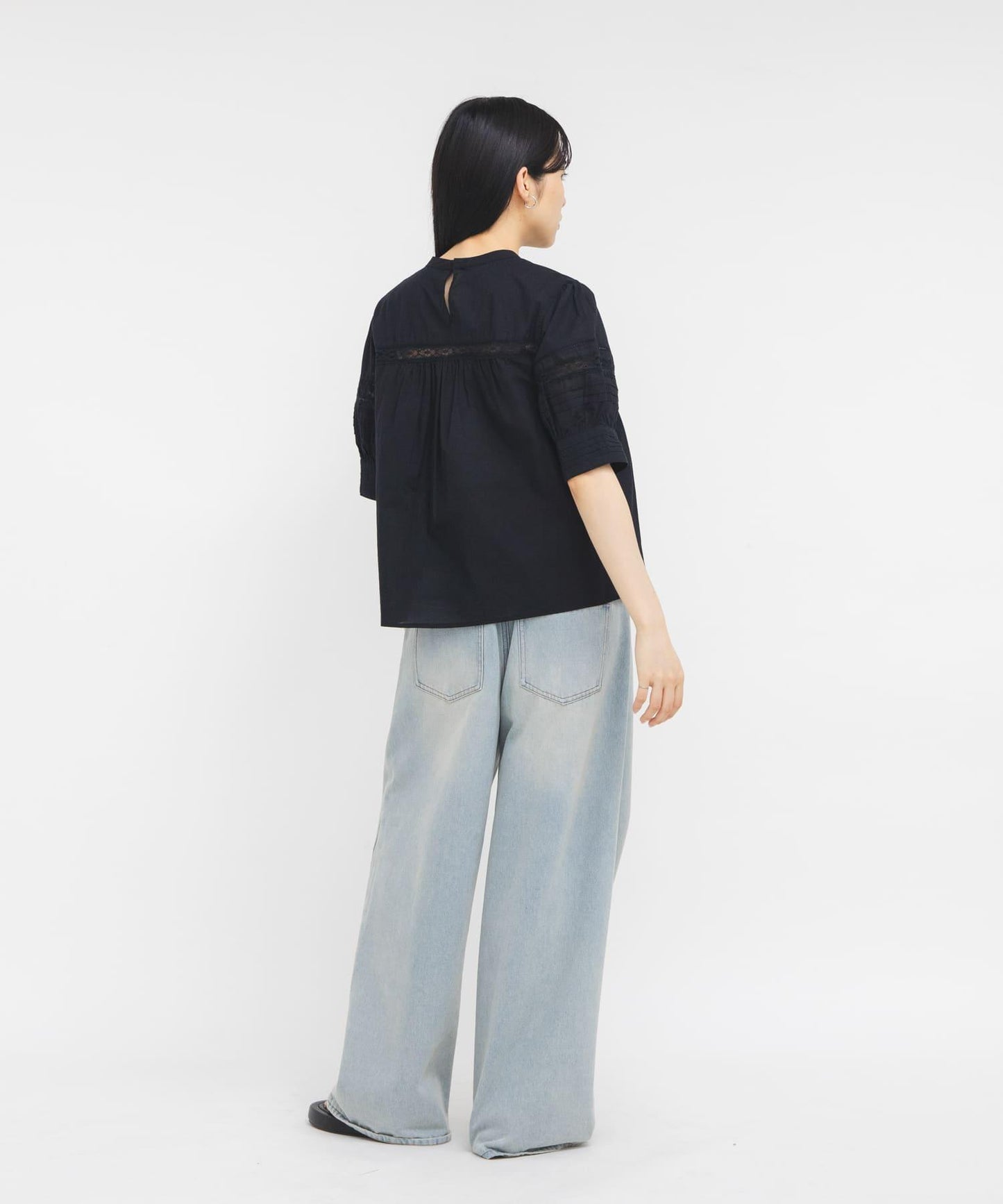 MIX蕾絲細節 女式襯衫