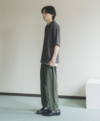 高捻套頭短袖襯衫